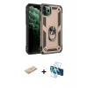 MARSİLYAN™- iPhone 11 Pro Kılıf Ahenk Klasik Koleksiyonu - Siyah 3D Antistatik Seramik Nano Ekran Koruyucu + Renkli Kamera Lens Koruma Cam - SI