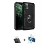 MARSİLYAN™- iPhone 11 Pro Kılıf Ahenk Klasik Koleksiyonu - Siyah 3D Antistatik Seramik Nano Ekran Koruyucu + Kamera Lens Koruma Cam - SF