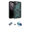 MARSİLYAN™- iPhone 11 Pro Kılıf Ahenk Klasik Koleksiyonu - Siyah 3D Antistatik Seramik Nano Ekran Koruyucu + Shine Kamera Lens Koruma Cam - PE