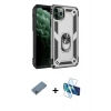 MARSİLYAN™- iPhone 11 Pro Kılıf Ahenk Klasik Koleksiyonu - Siyah 3D Antistatik Seramik Nano Ekran Koruyucu + Shine Kamera Lens Koruma Cam - SABE