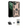 MARSİLYAN™- iPhone 11 Pro Kılıf Ahenk Klasik Koleksiyonu - Siyah 5D Hayalet Cam Ekran Koruyucu + Kamera Lens Koruma Cam - SF