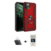 MARSİLYAN™- iPhone 11 Pro Kılıf Ahenk Klasik Koleksiyonu - Siyah 5D Hayalet Cam Ekran Koruyucu + Kamera Lens Koruma Cam - SF
