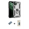 MARSİLYAN™- iPhone 11 Pro Kılıf Ahenk Klasik Koleksiyonu - Siyah 6D Mat Seramik Hayalet Nano Ekran Koruyucu + Shine Kamera Lens Koruma Cam - GI