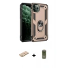 MARSİLYAN™- iPhone 11 Pro Kılıf Ahenk Klasik Koleksiyonu - Siyah Joko Magic 5D Hayalet Cam + Renkli Kamera Lens Koruma Cam - PE