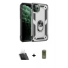 MARSİLYAN™- iPhone 11 Pro Kılıf Ahenk Klasik Koleksiyonu - Siyah Joko Magic 5D Hayalet Cam + Kamera Lens Koruma Cam - SF