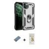 MARSİLYAN™- iPhone 11 Pro Kılıf Ahenk Klasik Koleksiyonu - Siyah Mat Seramik Nano Ekran Koruyucu + Shine Kamera Lens Koruma Cam - GS