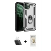 MARSİLYAN™- iPhone 11 Pro Kılıf Ahenk Klasik Koleksiyonu - Siyah Mat Seramik Nano Ekran Koruyucu + Şeffaf Kamera Lens Koruma Cam
