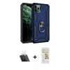 MARSİLYAN™- iPhone 11 Pro Kılıf Ahenk Klasik Koleksiyonu - Siyah Mat Seramik Nano Ekran Koruyucu + Şeffaf Kamera Lens Koruma Cam