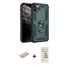 MARSİLYAN™- iPhone 11 Pro Kılıf Ahenk Klasik Koleksiyonu - Siyah Mat Seramik Nano Ekran Koruyucu + Renkli Kamera Lens Koruma Cam - TU