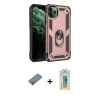 MARSİLYAN™- iPhone 11 Pro Kılıf Ahenk Klasik Koleksiyonu - Siyah Polymer Nano Ekran Koruyucu + Shine Kamera Lens Koruma Cam - GS