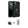 MARSİLYAN™- iPhone 11 Pro Kılıf Ahenk Klasik Koleksiyonu - Siyah Polymer Nano Ekran Koruyucu + Kamera Lens Koruma Cam - SF