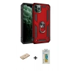 MARSİLYAN™- iPhone 11 Pro Kılıf Ahenk Klasik Koleksiyonu - Siyah Polymer Nano Ekran Koruyucu + Renkli Kamera Lens Koruma Cam - PE