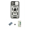 MARSİLYAN™- iPhone 11 Pro Kılıf Ahenk Klasik - Siyah 20D Premium Cam Ekran Koruyucu + Shine Kamera Lens Koruma Cam - GI