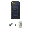 MARSİLYAN™- iPhone 11 Pro Kılıf Ahenk Klasik - Siyah 20D Premium Cam Ekran Koruyucu + Shine Kamera Lens Koruma Cam - GD