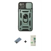 MARSİLYAN™- iPhone 11 Pro Kılıf Ahenk Klasik - Siyah 20D Premium Cam Ekran Koruyucu + Shine Kamera Lens Koruma Cam - GD
