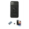 MARSİLYAN™- iPhone 11 Pro Kılıf Ahenk Klasik - Siyah 3D Antistatik Mat Seramik Nano Ekran Koruyucu + Shine Kamera Lens Koruma Cam - SABE