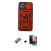 MARSİLYAN™- iPhone 11 Pro Kılıf Ahenk Klasik - Siyah 3D Antistatik Mat Seramik Nano Ekran Koruyucu + Shine Kamera Lens Koruma Cam - SABE