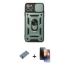 MARSİLYAN™- iPhone 11 Pro Kılıf Ahenk Klasik - Siyah 3D Antistatik Mat Seramik Nano Ekran Koruyucu + Shine Kamera Lens Koruma Cam - SABE