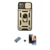 MARSİLYAN™- iPhone 11 Pro Kılıf Ahenk Klasik - Siyah 3D Antistatik Mat Seramik Nano Ekran Koruyucu + Shine Kamera Lens Koruma Cam - SABE