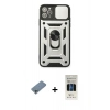 MARSİLYAN™- iPhone 11 Pro Kılıf Ahenk Klasik - Siyah 5D Hayalet Cam Ekran Koruyucu + Shine Kamera Lens Koruma Cam - SABE