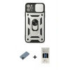 MARSİLYAN™- iPhone 11 Pro Kılıf Ahenk Klasik - Siyah 5D Hayalet Cam Ekran Koruyucu + Shine Kamera Lens Koruma Cam - SH