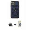 MARSİLYAN™- iPhone 11 Pro Kılıf Ahenk Klasik - Siyah 6D Mat Seramik Hayalet Nano Ekran Koruyucu + Kamera Lens Koruma Cam - SF