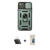 MARSİLYAN™- iPhone 11 Pro Kılıf Ahenk Klasik - Siyah 6D Mat Seramik Hayalet Nano Ekran Koruyucu + Kamera Lens Koruma Cam - SF