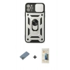 MARSİLYAN™- iPhone 11 Pro Kılıf Ahenk Klasik - Siyah 6D Mat Seramik Hayalet Nano Ekran Koruyucu + Shine Kamera Lens Koruma Cam - GS