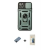 MARSİLYAN™- iPhone 11 Pro Kılıf Ahenk Klasik - Siyah 6D Mat Seramik Hayalet Nano Ekran Koruyucu + Shine Kamera Lens Koruma Cam - SH