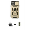 MARSİLYAN™- iPhone 11 Pro Kılıf Ahenk Klasik - Siyah Joko Magic 5D Hayalet Cam + Kamera Lens Koruma Cam - SF