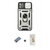 MARSİLYAN™- iPhone 11 Pro Kılıf Ahenk Klasik - Siyah Mat Seramik Nano Ekran Koruyucu + Shine Kamera Lens Koruma Cam - PE