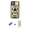 MARSİLYAN™- iPhone 11 Pro Kılıf Ahenk Klasik - Siyah Mat Seramik Nano Ekran Koruyucu + Shine Kamera Lens Koruma Cam - PE