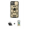 MARSİLYAN™- iPhone 11 Pro Kılıf Ahenk Klasik - Siyah Polymer Nano Ekran Koruyucu + Kamera Lens Koruma Cam - SF