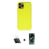 MARSİLYAN™- iPhone 11 Pro Kılıf Ahenk Serisi - Şeffaf 360 Full Body Arka Koruyucu + Kamera Lens Koruma Cam - SF