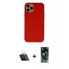MARSİLYAN™- iPhone 11 Pro Kılıf Ahenk Serisi - Şeffaf 360 Full Body Arka Koruyucu + Kamera Lens Koruma Cam - SF