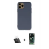 MARSİLYAN™- iPhone 11 Pro Kılıf Ahenk Serisi - Şeffaf 360 Full Body Arka Koruyucu + Kamera Lens Koruma Cam - SF