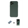 MARSİLYAN™- iPhone 11 Pro Kılıf Ahenk Serisi - Şeffaf 360 Full Body Arka Koruyucu + Shine Kamera Lens Koruma Cam - SABE