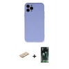 MARSİLYAN™- iPhone 11 Pro Kılıf Ahenk Serisi - Şeffaf 360 Full Body Arka Koruyucu + Renkli Kamera Lens Koruma Cam - YL