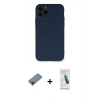 MARSİLYAN™- iPhone 11 Pro Kılıf Ahenk Serisi - Şeffaf Pasifik Cam Ekran Koruyucu + Metal Kamera Lens Koruma Cam - KI