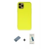 MARSİLYAN™- iPhone 11 Pro Kılıf Ahenk Serisi - Şeffaf Pasifik Cam Ekran Koruyucu + Shine Kamera Lens Koruma Cam - MI