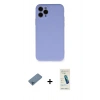 MARSİLYAN™- iPhone 11 Pro Kılıf Ahenk Serisi - Şeffaf Pasifik Cam Ekran Koruyucu + Shine Kamera Lens Koruma Cam - MI