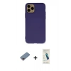 MARSİLYAN™- iPhone 11 Pro Kılıf Ahenk Serisi - Şeffaf Pasifik Cam Ekran Koruyucu + Shine Kamera Lens Koruma Cam - PE