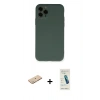 MARSİLYAN™- iPhone 11 Pro Kılıf Ahenk Serisi - Şeffaf Pasifik Cam Ekran Koruyucu + Renkli Kamera Lens Koruma Cam - YL