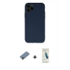 MARSİLYAN™- iPhone 11 Pro Kılıf Ahenk Serisi - Şeffaf Pasifik Cam Ekran Koruyucu + Shine Kamera Lens Koruma Cam - GI