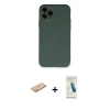 MARSİLYAN™- iPhone 11 Pro Kılıf Ahenk Serisi - Şeffaf Pasifik Cam Ekran Koruyucu + Renkli Kamera Lens Koruma Cam - TU