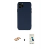 MARSİLYAN™- iPhone 11 Pro Kılıf Ahenk Serisi - Şeffaf Pasifik Cam Ekran Koruyucu + Renkli Kamera Lens Koruma Cam - TU