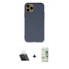 MARSİLYAN™- iPhone 11 Pro Kılıf Ahenk Serisi - Siyah 20D Premium Cam Ekran Koruyucu + Kamera Lens Koruma Cam - SF