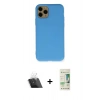 MARSİLYAN™- iPhone 11 Pro Kılıf Ahenk Serisi - Siyah 20D Premium Cam Ekran Koruyucu + Kamera Lens Koruma Cam - SF