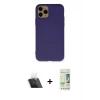 MARSİLYAN™- iPhone 11 Pro Kılıf Ahenk Serisi - Siyah 20D Premium Cam Ekran Koruyucu + Kamera Lens Koruma Cam - SF