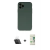 MARSİLYAN™- iPhone 11 Pro Kılıf Ahenk Serisi - Siyah 20D Premium Cam Ekran Koruyucu + Kamera Lens Koruma Cam - SF